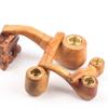 Tubo de Madera Maciza, Boquilla Curva Antigua de Madera, Pipa de Tabaco Hecha a Mano, Pieza de Juego, Pipa Seca, 4 Tamaños