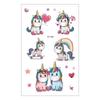 Suministro transfronterizo Impermeable en stock Pegatinas de tatuaje para niños Pegatinas faciales para fiestas Dibujos animados Divertido Unicornio Pegatinas para niños