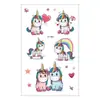 Transfronterizo en stock Impermeable Niños Pegatina de Tatuaje Dibujos Animados Pegatina de Tatuaje de Unicornio Temporal Animal Tatuaje Cara
