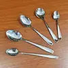 Cuchara para Cubiertos de Acero Inoxidable 304 Cuchara para Comer de Uso Múltiple Cuchara para Remover Helado con Punta Mini Cuchara para Postre Cuchara Redonda Cuchara de Mesa