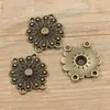 68 Acessórios de conexão para joias DIY em liga metálica conector poroso bronze antigo pingente charmoso retrô feito à mão
