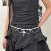 Estilo Hot Girl Y2K Cadena de Perlas Cruzadas para la Cintura Cinturón de Diseño Retro Nicho Sentido Versátil del Estilo Dulce Fresco Temperamento Accesorio