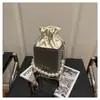 Moda Tendência Cordão Padrão Escuro Simples 2026 Estilosa Nova Personalidade Tendência Corrente de Pérolas Transversal Ombro Pequena Quadrada Bolsa