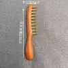 Peine de Masaje con Cabeza de Latón, Palo para Drenar Meridianos, Peine de Dientes Anchos, Terapia del Cuero Cabelludo, Peine de Dientes Anchos para Raspar Conservando la Salud