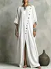 2026 Sitio Web Independiente Europeo y Americano Amazon Aliexpress Vestido Casual Irregular de Longitud Lateral de Cuello Redondo de Longitud al Suelo Nuevo de Primavera y Verano