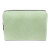 Bolsa de Cosméticos Rayada de Moda Europea y Americana para Mujer, Neceser Portátil Impermeable, Bolsa de Almacenamiento para Cosméticos de Seersucker Suave y Ligera