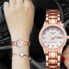 Reloj de moda para damas de internet explosivo con incrustaciones de diamantes, reloj de cuarzo con calendario resistente al agua, reloj casual de negocios para mujeres, fabricantes directos
