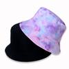 Sombrero de Pescador de Copa Plana de Color Arcoíris a Juego de Doble Cara Japonés y Coreano para Hombre y Mujer, Sombrero para el Sol Combinable de Siete Colores