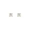 Brincos Quadrados de Zircônia Estilo Retro Exquisito Luxo Leve Sensação de Alto Padrão Brincos Elegantes Doces Simples da Moda Versáteis Brincos Brincos