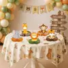 Decoración de Fondo para Fiesta de Primer Cumpleaños de Bebé Transfronteriza Animales del Bosque Topper para Pastel Banners Set Venta al por Mayor