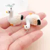 Nuevo Colgante de Animales de Simulación de Resina Material para Funda de Teléfono con Pegamento de Crema DIY Llavero de Mascota Lindo 3D