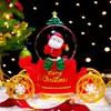 Carruaje de Santa Claus transfronterizo con nieve y bola de cristal de luz brillante, regalo de Navidad creativo, adorno de escritorio al por mayor