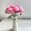 Simulação de frete transfronteiriço buquê de flor de peônia decoração de casamento noiva segurando flor adereços para sessão de fotos em estúdio vendas diretas da fábrica