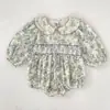 Vestido para niña, estilo primavera y otoño, de manga larga, fruncido, estampado, vestido para bebé niña, mameluco para bebé, vestido, conjunto para hermanas
