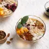 Tazón de Vidrio Tazón para Gelatina de Hielo Tazón para Fideos Instantáneos Tazón para Ensalada de Frutas Tazón para Sopa Resistente a Altas Temperaturas Tazón de Loto Tazón para Sopa Tazón para Postre Hogareño Fábrica