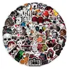 53 Piezas/60 Piezas/Pegatinas de Graffiti de Personajes de Terror de Halloween de Moda Europeas y Americanas para Decorar Bolsas de Regalo, Botellas de Agua y Cajas de Almacenamiento