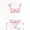 Ropa Interior Sexy Estilo Europeo y Americano Bikini Sexy Soporte de Acero Caliente Traje de Dos Piezas de Tres Puntos para Coquetear en Pareja