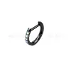 Pendientes de Aleación de Titanio F136 Negro de Aguja Recta con Incrustaciones de Cristal G23 Titanio Rosca Interna Zirconia Labret Piercing Joyería