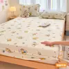 Manta de Cama de Leche de Invierno de Felpa Pieza Única Juego de Sábanas Infantiles con Más Terciopelo Manta de Cama Dormitorio Protector de Colchón Totalmente Envuelto de Felpa de Coral