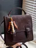 Mochila Contrastante Estilo Coreano Moda Retrô Feminina 2025 Outono Nova Moda Bolsa de Mão Mochila de Viagem Bolsa Transversal