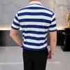 Nueva Camisa Polo de Manga Corta para Hombre Verano 2026, Moderna y Versátil, Camiseta Casual de Manga Corta con Cuello Camisero a Rayas para Venta al por Mayor