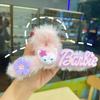 Nuevo clip de felpa de dibujos animados rosa Ling na Bei Er lindo pasador de pelo clip trasero clip de celebridad de internet para niña