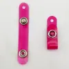 Hebilla de fácil extracción de color, accesorios, tira de cuero transparente, hebilla, tira de cuero retráctil, cubierta de botón para certificado/tarjeta de estudiante, PVC