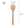 Colherzinha de madeira para atacado Madeira de Lótus colher sem pintura logo com gravação mini colher de madeira para mel e geleia utensílio de mesa atividade presente