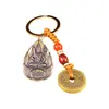 Colgante de Latón Ocho Santos Patronos Calabaza Llavero Moneda Cinco Emperadores Adorno Colgante Creativo para Coche Pequeña Fortuna
