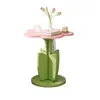 Mesa de centro pequeña estilo europeo para apartamentos pequeños, adecuada para balcón, sala de estar, dormitorio; mesa pequeña en forma de pétalo, mesa auxiliar o de rincón moderna con forma de nube