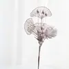 Pó de Ouro Folha de Lírio Ventilador Folha de Amora Estacas Enfeites de Árvore de Natal Decoração Suprimentos de Atmosfera Itens de Decoração para Casa