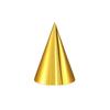 Sombrero de Fiesta para Niños y Adultos de Color Puro con Sombrero de Cumpleaños de Papel Decorativo Láser de Película de Aluminio Transfronterizo Papel Brillante Colorido
