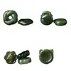 Jade Hetian Natural Girador de Dedos Cabeza de Gato Twist Hebilla de Paz Candado de Felicidad Pequeña Flor de Durazno Iluminación Tres Pasos Accesorios DIY Venta al por Mayor