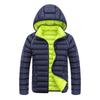 Chaqueta de Algodón para Hombre 2023 Comercio Exterior Otoño e Invierno Bloque de Color Cremallera con Capucha Casual Engrosada Abrigo Marca de Tendencia Estilo Invierno para Hombre