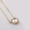 2023 nuevo collar de cuentas pequeñas con diamantes de circón fino, nuevo diseño de nicho de lujo ligero para mujer, collar de acero de titanio