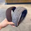 Diadema Ancha de Punto Estilo Coreano para Otoño e Invierno para Mujer, Elegante Diadema de Corona Alta para Presionar el Cabello, Versátil para el Uso Diario y Salir