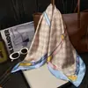 Pañuelo de Seda de Puntos, Estilo Coreano de Alta Gama Versátil Falso Seda 70cm Pañuelo Pequeño, Fajín Decorativo, Lazo para el Cabello, Pañuelo para la Cabeza, Pañuelo para el Cuello