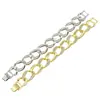 Estilo Harajuku ins Moda Simples Pulseira Cubana Cravejada com Diamantes para Homens e Mulheres Hip-hop Pulseira Grossa de Celebridade da Internet Joias de Pulseira