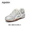 Zapatillas de Ballet Augustus para Mujer 2026 Nuevo Otoño Plata Suela Suave Aumentador de Altura Interior Súper Elegantes Tenis Deportivos