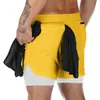 Comercio Exterior Transfronterizo Pantalones Cortos de Running para Hombre Deportes Ocio Exteriores Sueltos Multibolsillos Doble Capa Pantalones de Fitness