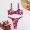 2025 Nuevo Traje de Baño de Una Pieza Femenino Chica Caliente Bikini de Dos Piezas Estampado de Tirantes Espalda Descubierta Traje de Baño Aliexpress