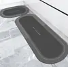 Set Combinado de Alfombrilla para Piso de Baño y Cocina Absorbente de Agua de Lodo Diatómico Secado Rápido Antideslizante Suave