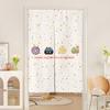 Cortina de Puerta con Lunares de Dibujos Animados, Cortina Divisoria para Dormitorio, Cocina del Hogar, Baño, Tela de Bloqueo de Privacidad para Ventilación
