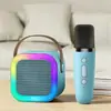 Altavoz Inalámbrico Bluetooth Transfronterizo K12K con Micrófono Individual, Luces LED RGB de Colores, Altavoz para KTV en Casa, En Stock de Fábrica