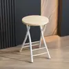 Silla Plegable con Respaldo, Taburete Redondo Pequeño Portátil de Patas Altas para Uso en Casa, Silla Pequeña para Mesa de Comedor, Silla Simple Apilable con Respaldo