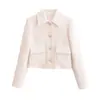 Comercio exterior venta al por mayor de ropa para mujer 2024 otoño nuevo estilo pequeño cuello redondo manga corta chaqueta de un solo botón traje de falda