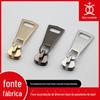 Cabeça de zíper de metal 8 # cabeça de resina extrator de couro de peça média com saco de peça de fábrica de cabeça de zíper de metal em estoque