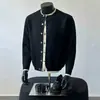 Cárdigan de Diseñador Patchwork de Fábrica Original 2026 Nuevo Estilo Otoño Chaqueta de Punto Casual Estilo Perezoso Falso Dos Piezas Bloqueo de Color