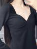 Con Almohadilla en el Pecho y Ropa Interior Térmica de Terciopelo para Mujer Invierno Copa de Una Pieza Gruesa Terciopelo Calor Sin Costuras Camiseta Base Ropa de Otoño para Mujer