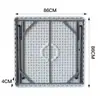 Mesa Plegable de Plástico Moderna y Sencilla Moldeo por Soplado Mesa Cuadrada Plegable para Puesto Mesa de Comedor para el Hogar Mesa Portátil para Camping al Aire Libre